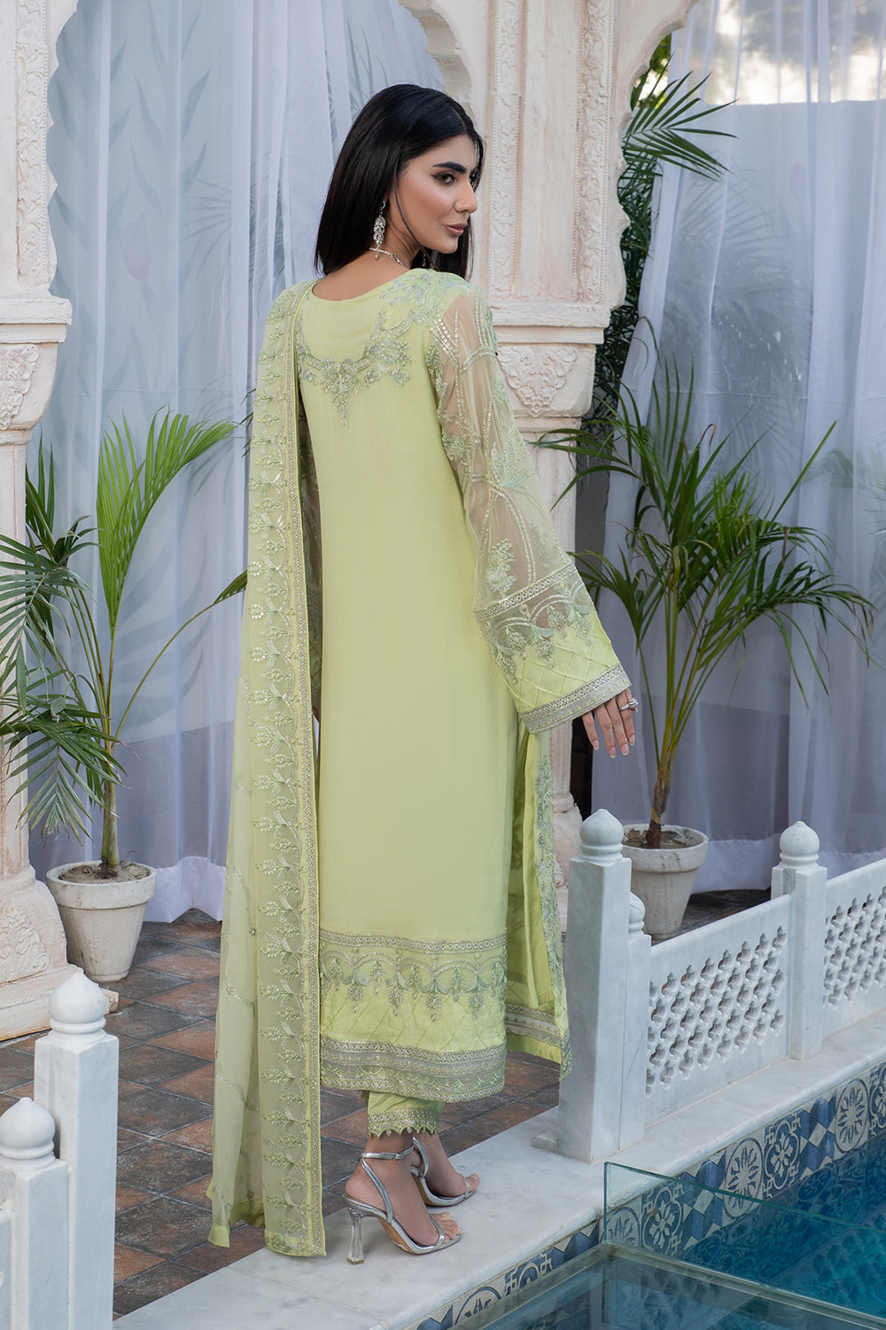 Sejal Chiffon Pistachion D#181