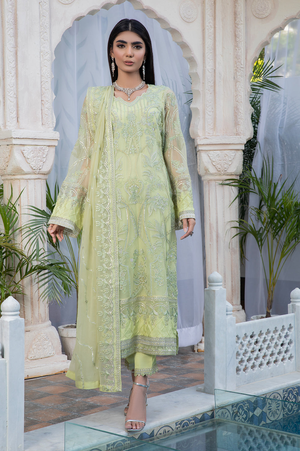 Sejal Chiffon Pistachion D#181