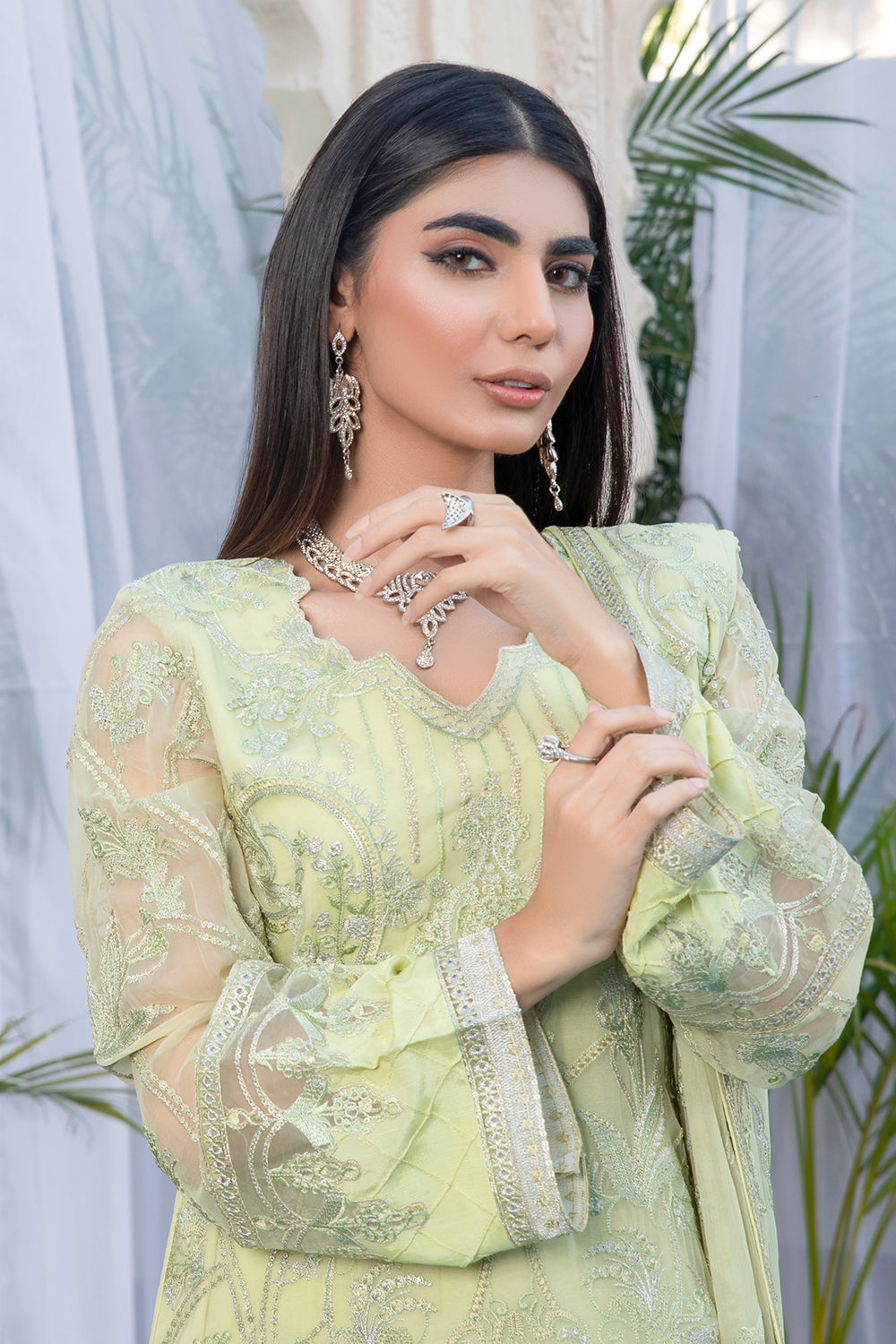 Sejal Chiffon Pistachion D#181